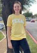 Texas Rally Arch Wordmark T Shirt - Yellow