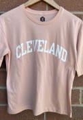 Cleveland Womens Rally Arch Wordmark T-Shirt - Pink