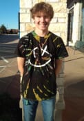 Texas Rally TX Smiley Face T Shirt - Black Tie Dye