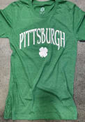 Pittsburgh Heather Grass Shamrock Short Sleeve T-Shirt
