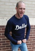 Dallas Navy Harlow Wordmark Long Sleeve T-Shirt