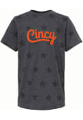 Cincinnati Girls Rally Flowy Wordmark T-Shirt - Charcoal