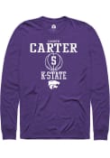 Camryn Carter Rally Mens Purple K-State Wildcats NIL Sport Icon T Shirt