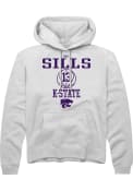 Desi Sills Rally Mens White K-State Wildcats NIL Sport Icon Hooded Sweatshirt