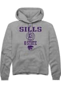 Desi Sills Rally Mens Grey K-State Wildcats NIL Sport Icon Hooded Sweatshirt