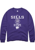 Desi Sills Rally Mens Purple K-State Wildcats NIL Sport Icon Crew Sweatshirt
