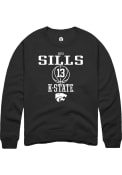 Desi Sills Rally Mens Black K-State Wildcats NIL Sport Icon Crew Sweatshirt