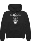 Desi Sills Rally Mens Black K-State Wildcats NIL Sport Icon Hooded Sweatshirt