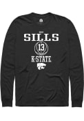 Desi Sills Rally Mens Black K-State Wildcats NIL Sport Icon T Shirt