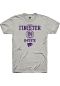 Dorian Finister Grey K-State Wildcats Rally NIL Sport Icon T Shirt