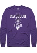 Ismael Massoud Rally Mens Purple K-State Wildcats NIL Sport Icon T Shirt