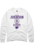 Keyontae Johnson Rally Mens White K-State Wildcats NIL Sport Icon Crew Sweatshirt