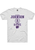 Keyontae Johnson White K-State Wildcats Rally NIL Sport Icon T Shirt