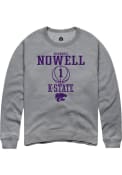 Markquis Nowell Rally Mens Grey K-State Wildcats NIL Sport Icon Crew Sweatshirt