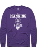 Taj Manning Rally Mens Purple K-State Wildcats NIL Sport Icon T Shirt