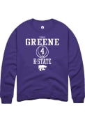 Tykei Greene Rally Mens Purple K-State Wildcats NIL Sport Icon Crew Sweatshirt