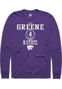 Tykei Greene Rally Mens Purple K-State Wildcats NIL Sport Icon T Shirt