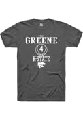 Tykei Greene Grey K-State Wildcats Rally NIL Sport Icon T Shirt