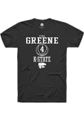 Tykei Greene Black K-State Wildcats Rally NIL Sport Icon T Shirt