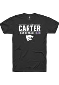 Camryn Carter Black K-State Wildcats Rally NIL Stacked Box T Shirt