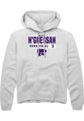 David N’Guessan Rally Mens White K-State Wildcats NIL Stacked Box Hooded Sweatshirt