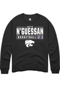 David N’Guessan Rally Mens Black K-State Wildcats NIL Stacked Box Crew Sweatshirt