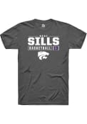 Desi Sills Grey K-State Wildcats Rally NIL Stacked Box T Shirt