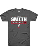 Keilan Smith Dark Grey Cincinnati Bearcats Rally NIL Stacked Box T Shirt