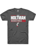 Abby Holtman Dark Grey Cincinnati Bearcats Rally NIL Stacked Box T Shirt