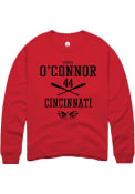 Tommy O'Connor Rally Mens Red Cincinnati Bearcats NIL Sport Icon Crew Sweatshirt