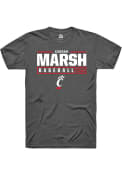 Carson Marsh Dark Grey Cincinnati Bearcats Rally NIL Stacked Box T Shirt