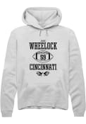 Jake Wheelock Rally Mens White Cincinnati Bearcats NIL Sport Icon Hooded Sweatshirt