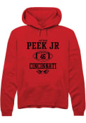 Antwan Peek Jr. Rally Mens Red Cincinnati Bearcats NIL Sport Icon Hooded Sweatshirt