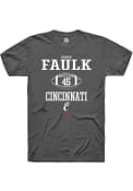 Barak Faulk Dark Grey Cincinnati Bearcats Rally NIL Sport Icon T Shirt