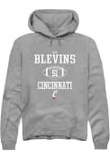 Ben Blevins Rally Mens Graphite Cincinnati Bearcats NIL Sport Icon Hooded Sweatshirt