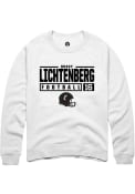 Brady Lichtenberg Rally Mens White Cincinnati Bearcats NIL Stacked Box Crew Sweatshirt