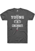 Brady Young Dark Grey Cincinnati Bearcats Rally NIL Sport Icon T Shirt