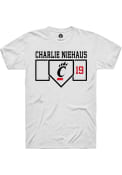 Charlie Niehaus White Cincinnati Bearcats Rally NIL Playing Field T Shirt