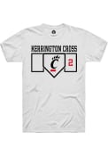 Kerrington Cross White Cincinnati Bearcats Rally NIL Playing Field T Shirt