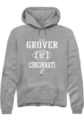 Gavin Grover Rally Mens Graphite Cincinnati Bearcats NIL Sport Icon Hooded Sweatshirt