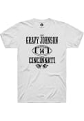 Zay Gravy Johnson White Cincinnati Bearcats Rally NIL Sport Icon T Shirt