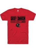 Zay Gravy Johnson Red Cincinnati Bearcats Rally NIL Stacked Box T Shirt