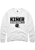 Corey Kiner Rally Mens White Cincinnati Bearcats NIL Stacked Box Crew Sweatshirt