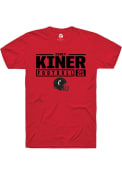 Corey Kiner Red Cincinnati Bearcats Rally NIL Stacked Box T Shirt