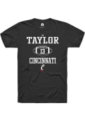 D.J. Taylor Black Cincinnati Bearcats Rally NIL Sport Icon T Shirt