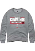 Maxwell Cummings Rally Mens Graphite Cincinnati Bearcats NIL Stacked Box Crew Sweatshirt