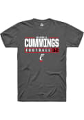 Maxwell Cummings Dark Grey Cincinnati Bearcats Rally NIL Stacked Box T Shirt