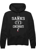 Jiquan Sanks Rally Mens Black Cincinnati Bearcats NIL Sport Icon Hooded Sweatshirt