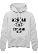 Ormanie Arnold Rally Mens White Cincinnati Bearcats NIL Sport Icon Hooded Sweatshirt