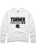 Aaron Turner Rally Mens White Cincinnati Bearcats NIL Stacked Box Crew Sweatshirt